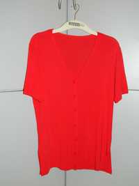 Р. 52-54 Яркая кофта блуза красная на пуговицах