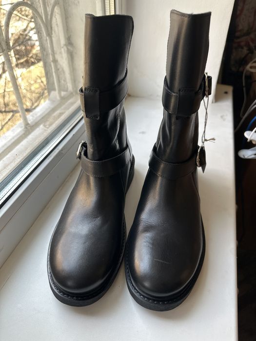 Шкіряні весняні чоботи Catwalk чорні, 38 розмір