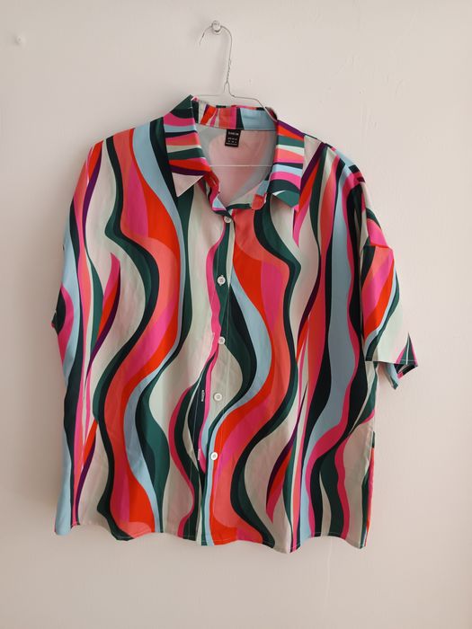 Fato riscas camisa calções