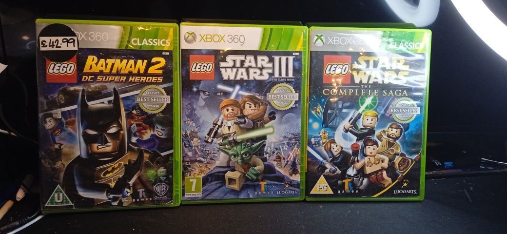 Sprzedam 3 gry na Xboxa 360 Batman 2 Lego Star Wars Star Wars 3