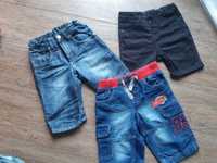 spodenki jeans granat czarny  h&m reserved  110/116