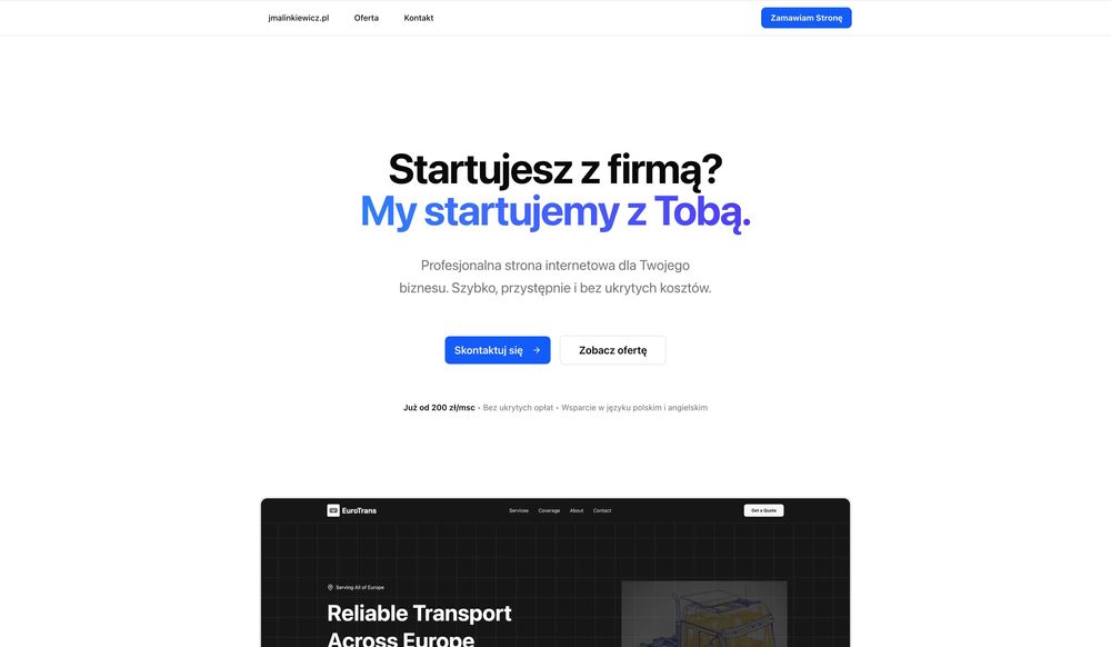 Strona Internetowa Dla Twojej Firmy - od 300zł /msc