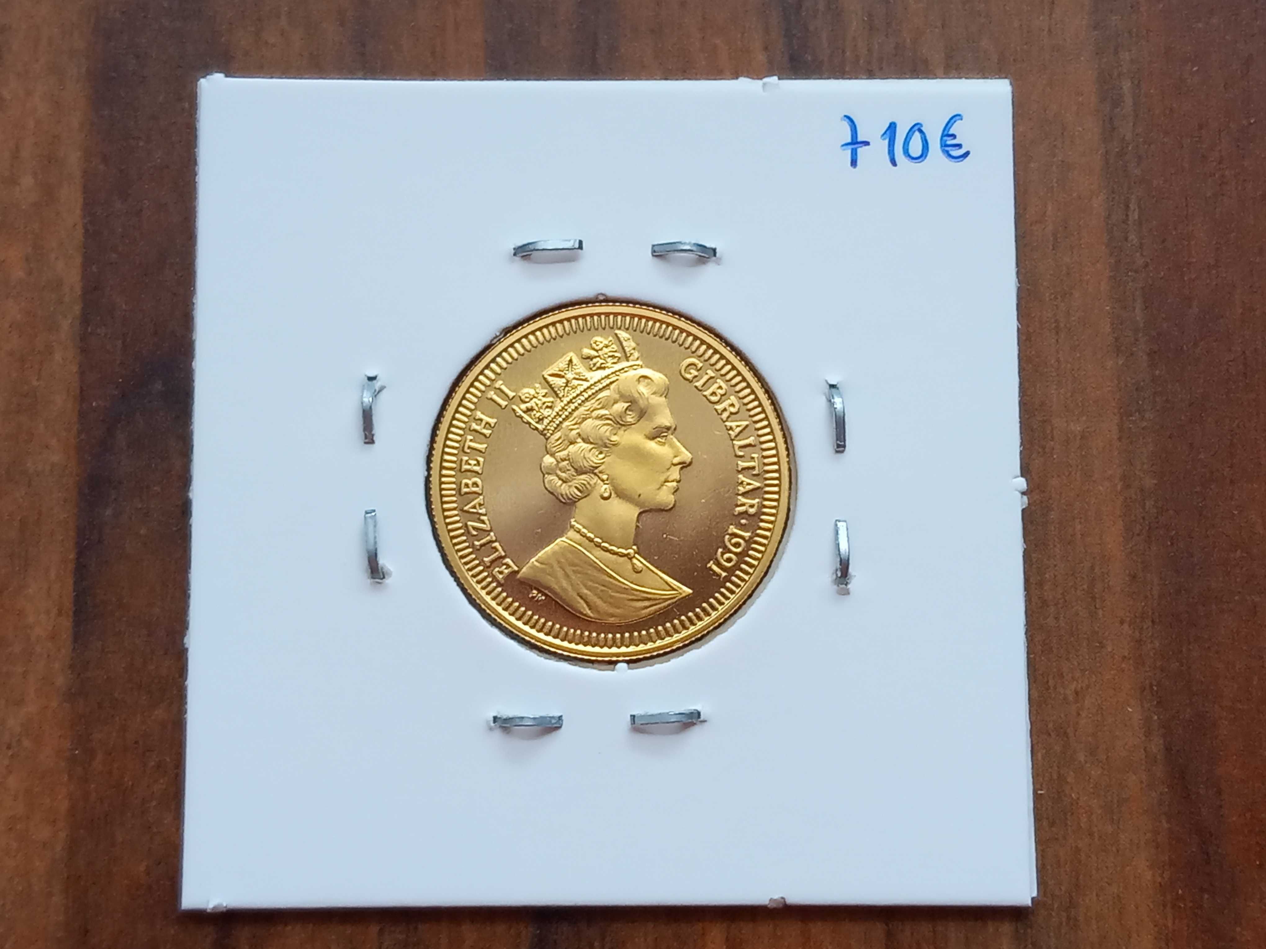 Moeda 1/5 Crown Gibraltar 1991 - Jog. Olímpicos Barcelona