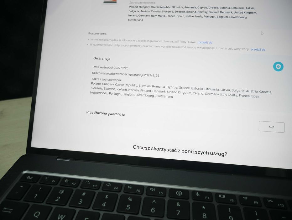 Huawei Matebook X Pro 2022 Gwarancja do 25/09/2027 i7-1260P/16GB/512GB