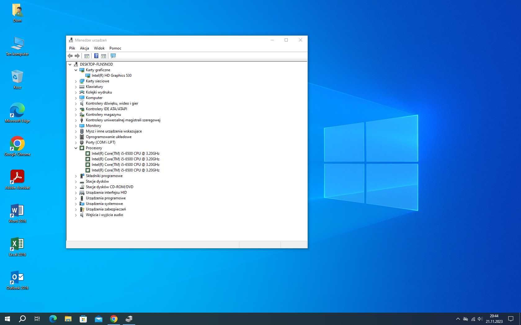 DELL 3046, I5 6500, 16GB RAM DDR4, SSD250 + 1TB WIN 11 PRO OFFICE 2016