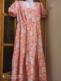 Сукня (плаття) максі , натуральна тканина