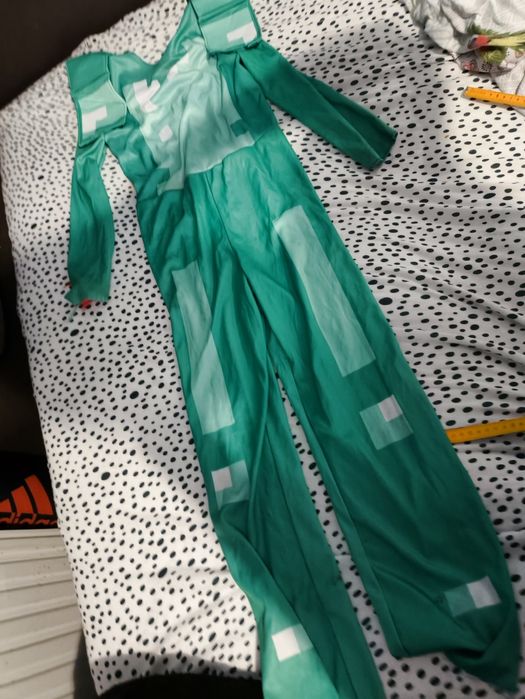 Kostium strój przebranie bal Minecraft creeper diamentowa zbroja 140