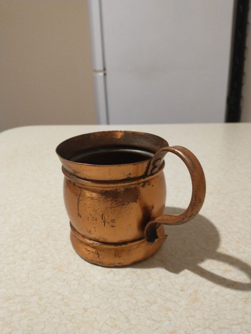 Miedziany kubek 9 cm wysokości