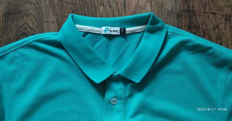 Polo turkusowa bluzka S