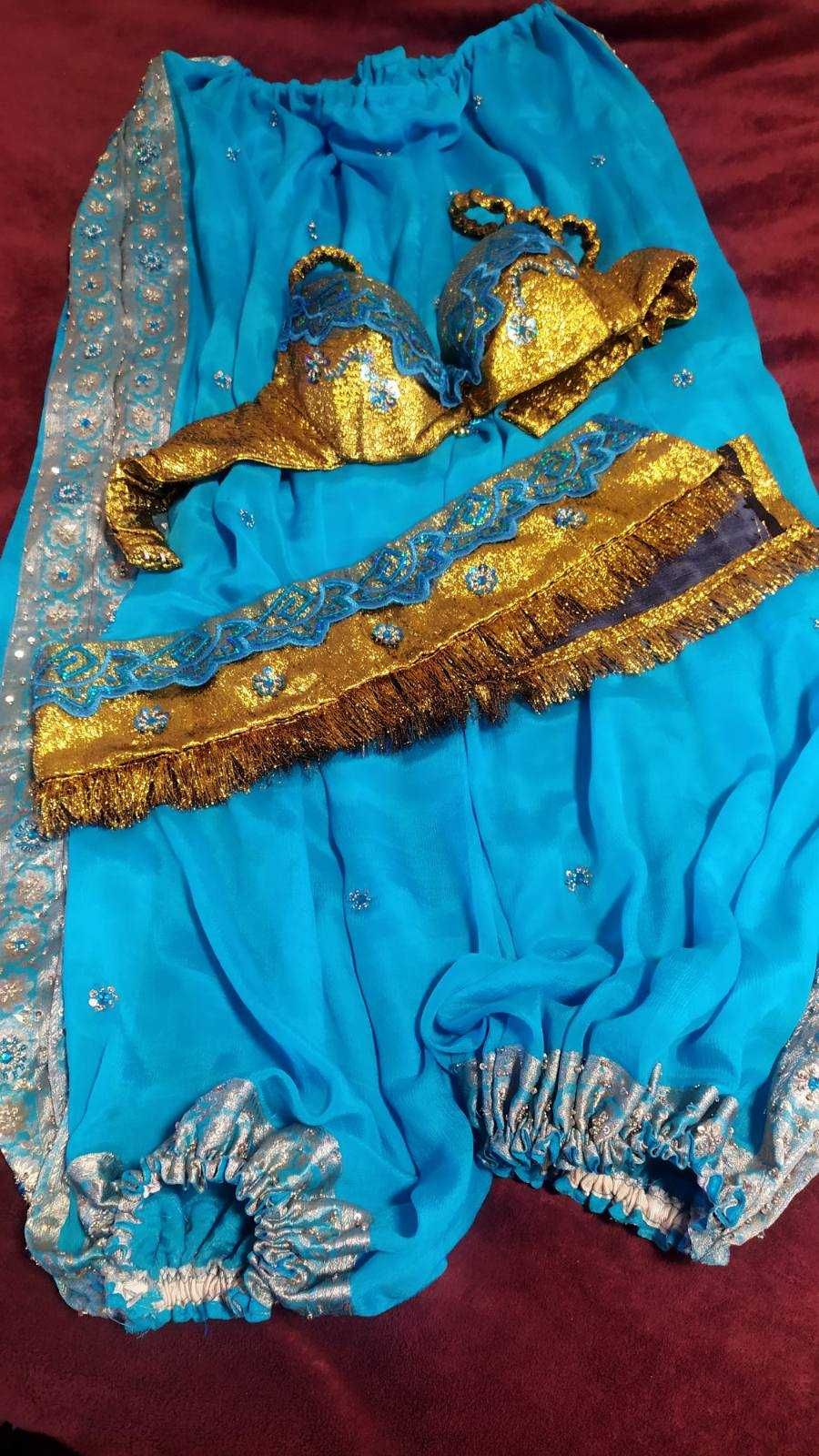 восточный костюм Шехерезады, яркий, бирюзовый