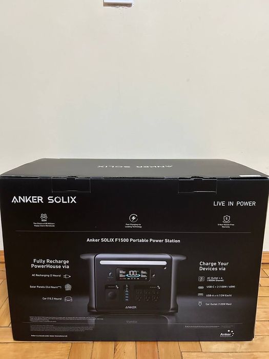 110В Anker F1500 SOLIX зарядна станція США ВЕРСІЯ  - 1536Wh / 1800W