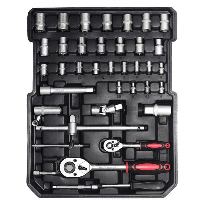 Nowe narzędzia 189 różnych elementów w walizce na kółkach Bauerkraft