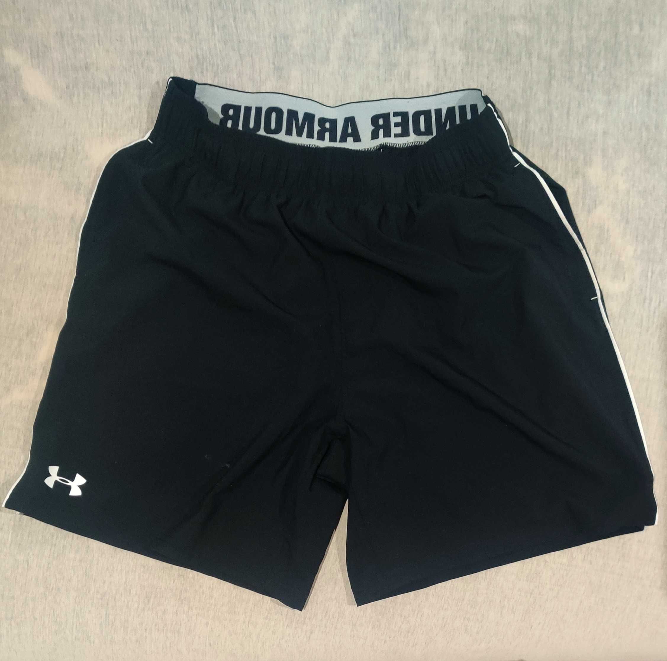 Under Armour heat gear L czarne męskie krótkie spodenki szorty czarne