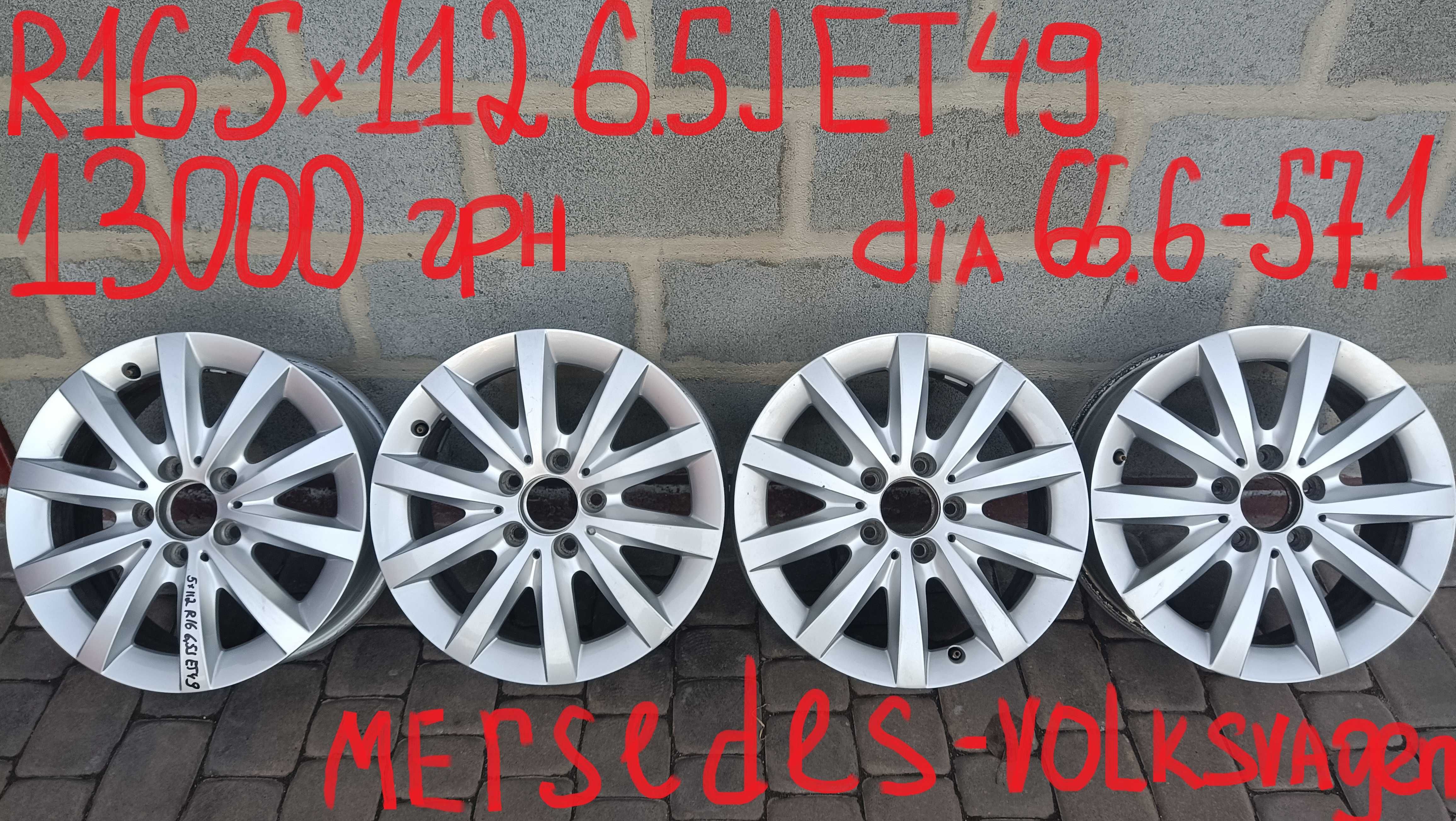 R16-Passat-Mersedes-KIA-Audi-Volkswagen ID-Golf-Skoda-Ssang Yong-5x112