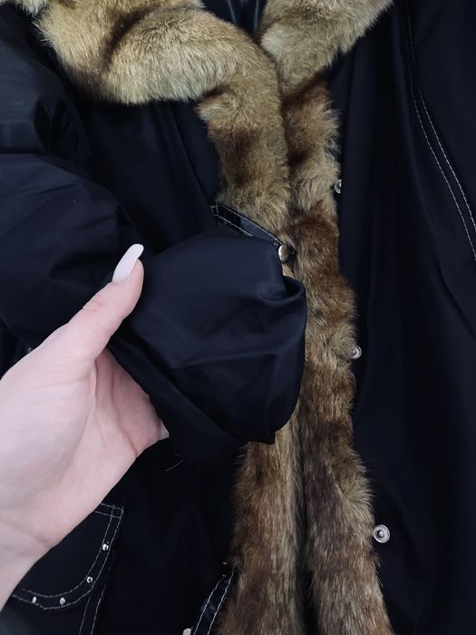 Жіноча зимня куртка в стилі шуби, розмір XXL (оверсайс крою)