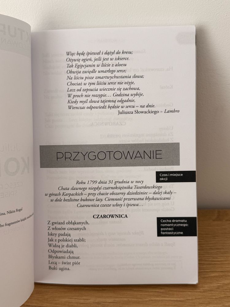 Lekura szkolna Kordian z opracowaniem