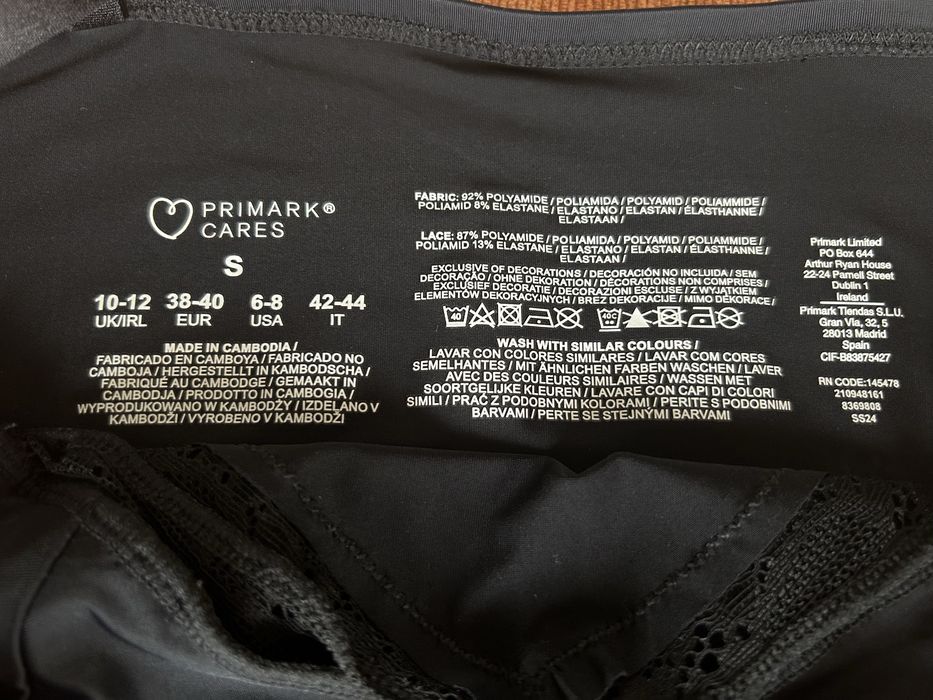 Combinação preta S Primark NOVA