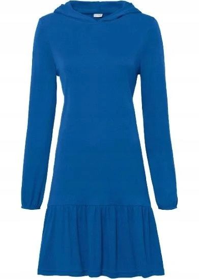 B.P.C sukienka dresowa kaptur niebieska r.32/34