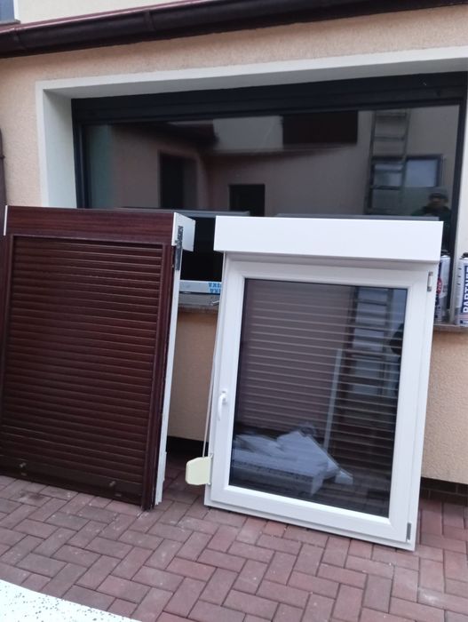 Okna z roletami z demontazu, dwuszybowe