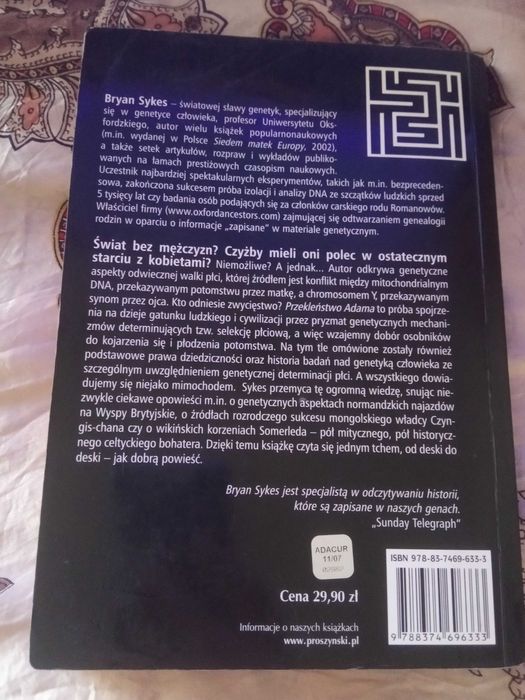 Przekleństwo Adama Bryan Sykes