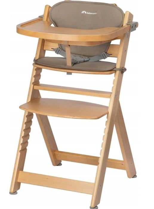 Drewniane krzesełko do karmienia, dla dzieci do 10 lat, solidne - O170