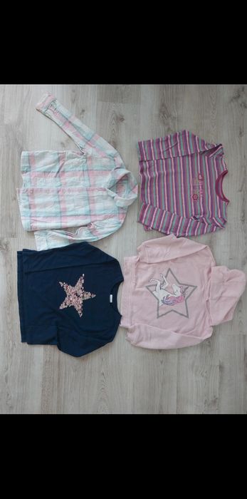 Paczka zestaw ubrań sukienka spódniczka koszulka 7 lat 122 116 leginsy