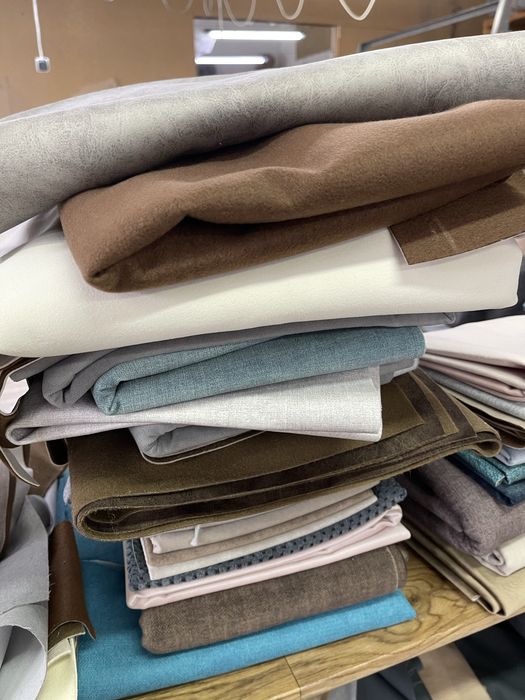 Тканина меблева куски велюр і кож зам