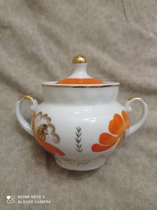 Сахарница винтаж СССР Маки Барановка