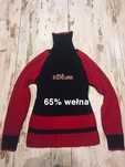 Golf wełniany sweter s oliver czarno czerwony logowany
Vintage