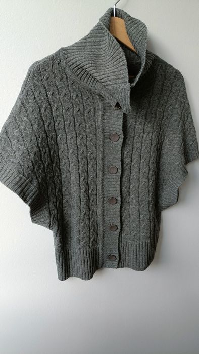 Kamizelka damska bezrękawnik pulower wełniana wełna wool oversize