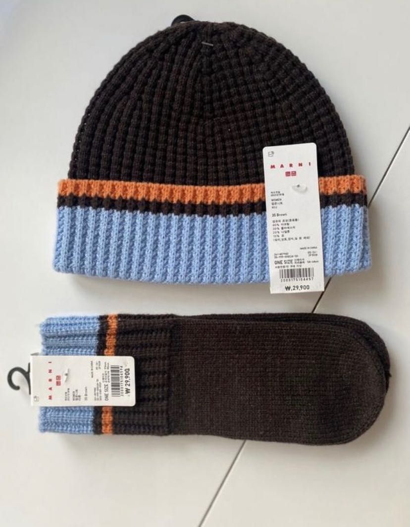 Комплект  шапка рукавиці Marni & uniqlo обмін