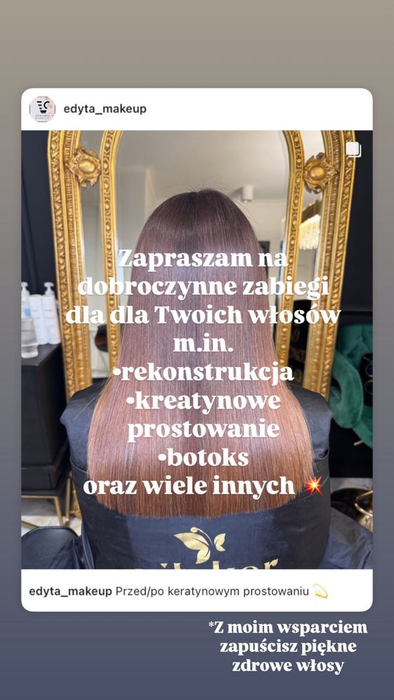 Keratynowe  prostowanie, rekonstrukcja, botoks