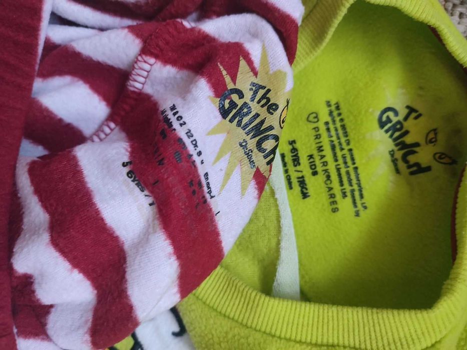 Флісова новорічна піжама Грінч 110-116см