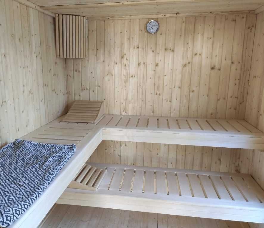 Sauna zewnętrzna fińska Musta Megiw 2x4 m LED 0zł+Prezent