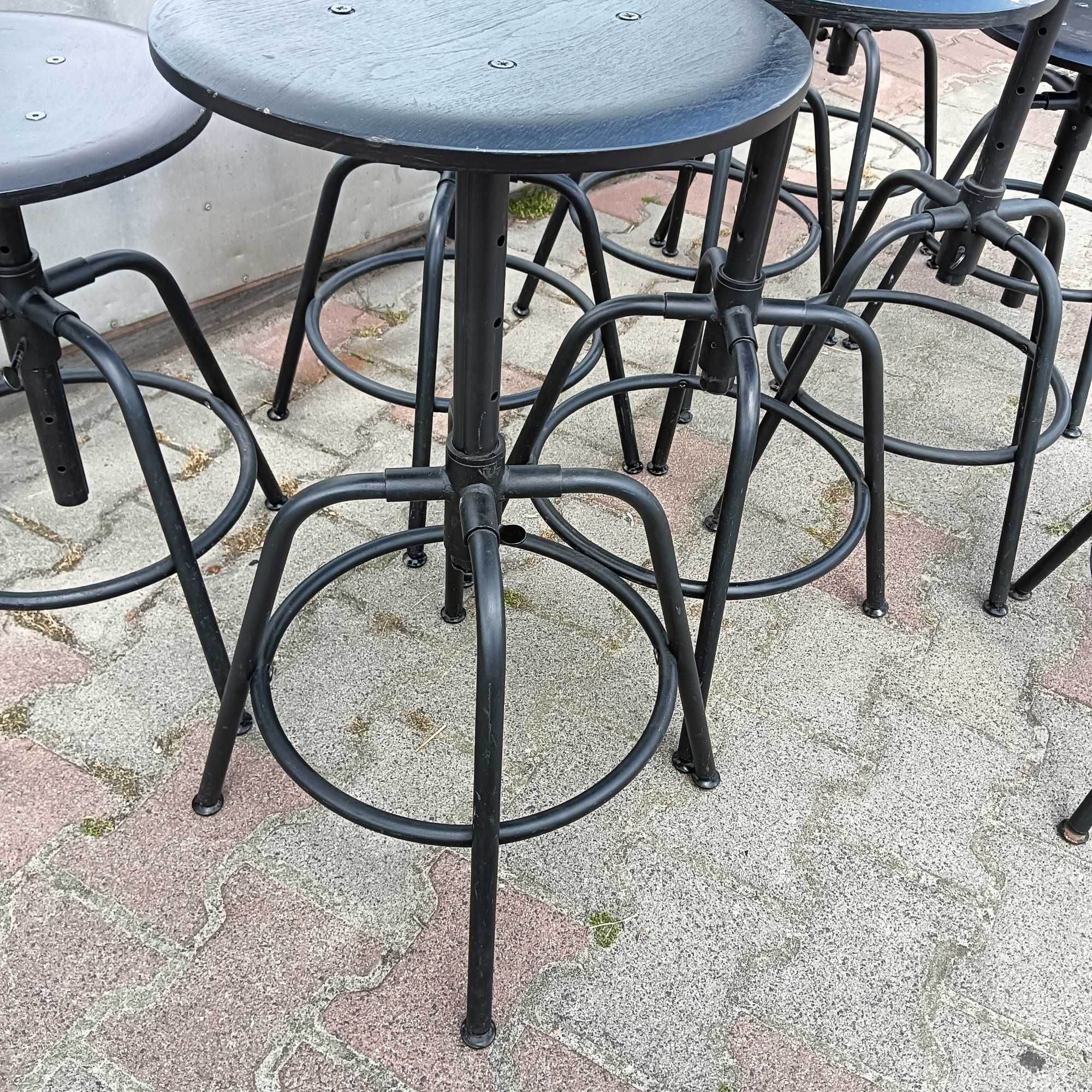 Taboret KULLABERG Krzesło obrotowe czarne