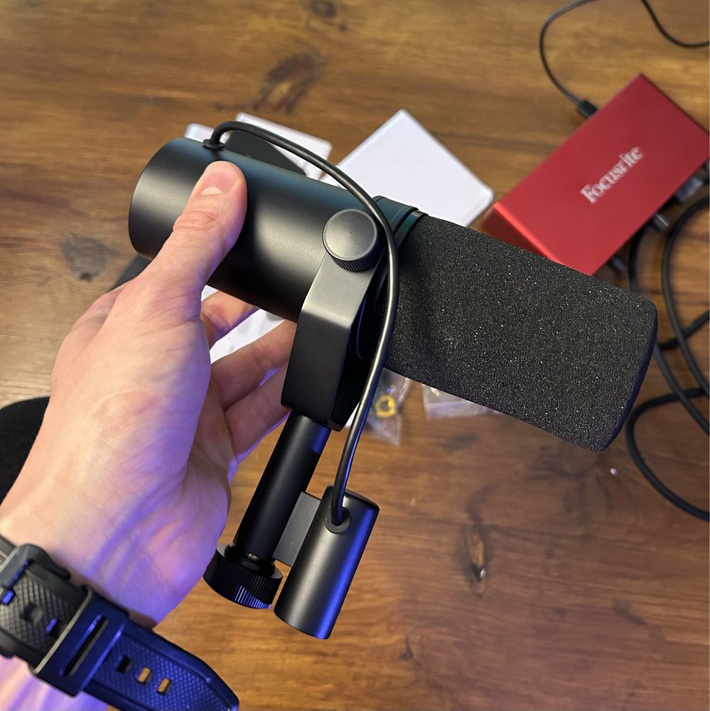 Rezerwacja Shure SM7B mikrofon dynamiczny do podcastu, YouTube