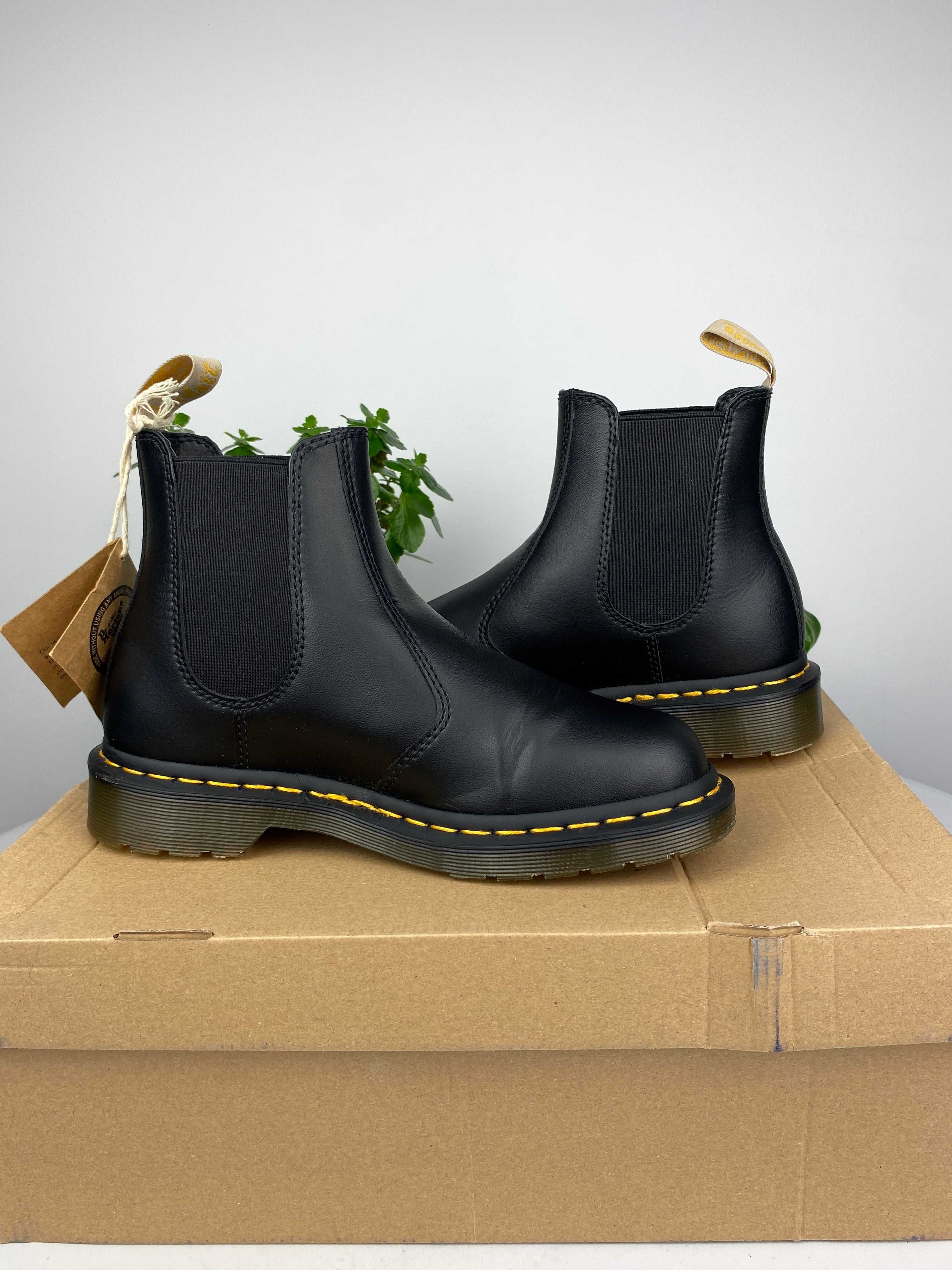 czarne żółte buty botki sztyblety dr. martens 2976 black r. 38 n95