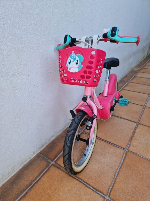 Bicicleta Btwin cor-de-rosa roda 14''