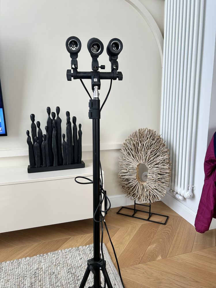 Statyw plus lampa studyjna żarówka