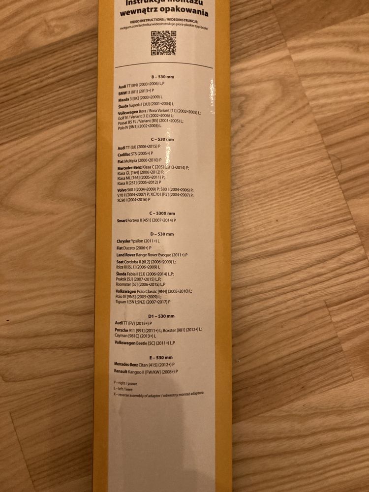 MOTGUM pojedyncze pióro wycieraczki 530 mm 21’’’
