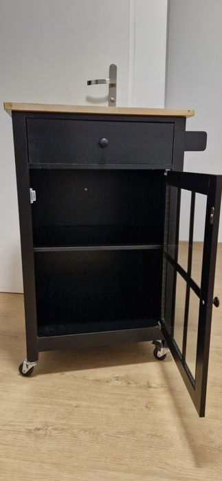 SoBuy FKW98-SCH Wózek kuchenny z 1 drzwiami i szufladą