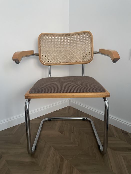 Krzesło rattan plecionka vintage bauhaus Cesca Breuer
