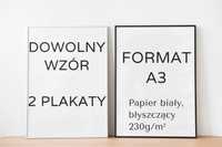 Wydruk Plakatów 2szt - A3. Dowolny wzór