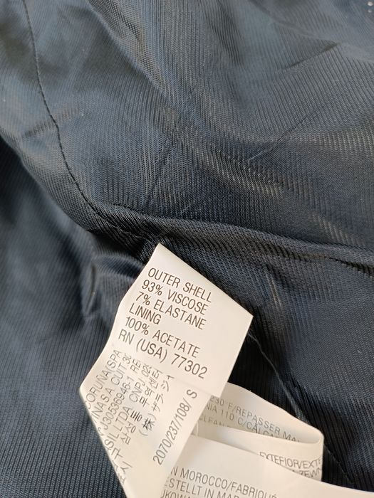 Wiskozowa granatowa marynarka damska żakiet w kropki S Zara