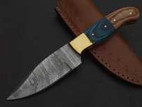 NÓŻ DAMAST ze stali damasceńskiej myśliwski bushcraft kuty ręcznie 20c