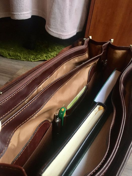 Кожаный портфель фирмы "Katana". Стильный подарок.