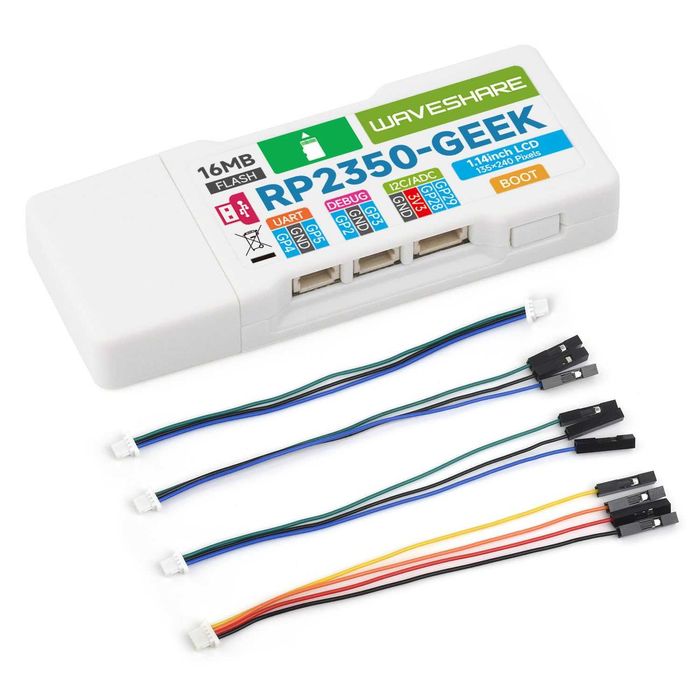 Плата RP2350-GEEK з дисплеєм IPS 1.14" + microSD, USB, SWD, UART, I2C