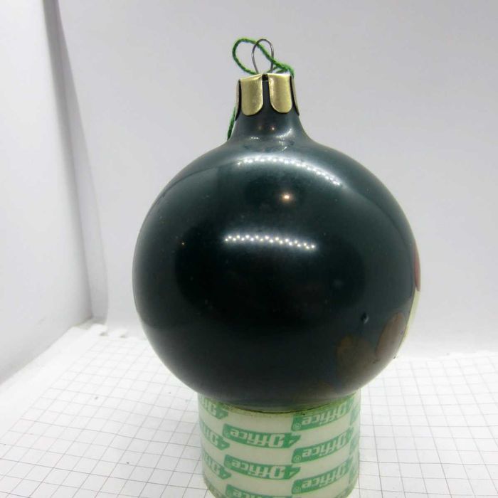 Ялинкова прикраса Куля з малюнком Гриби,1950-х СРСР