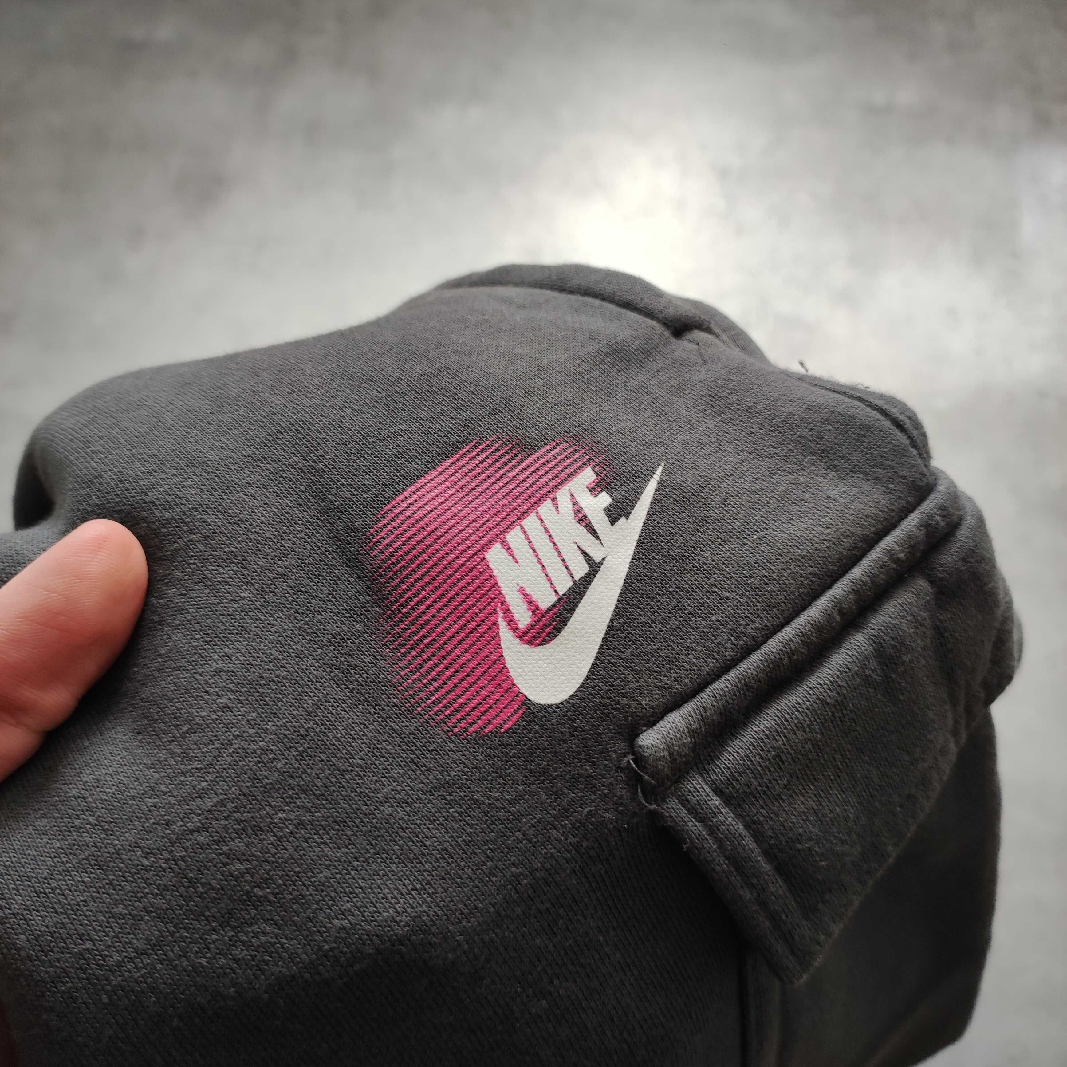 MĘSKIE Spodnie Dresy Sportowe Grafitowe Cargo Kieszenie Nike Bawełna