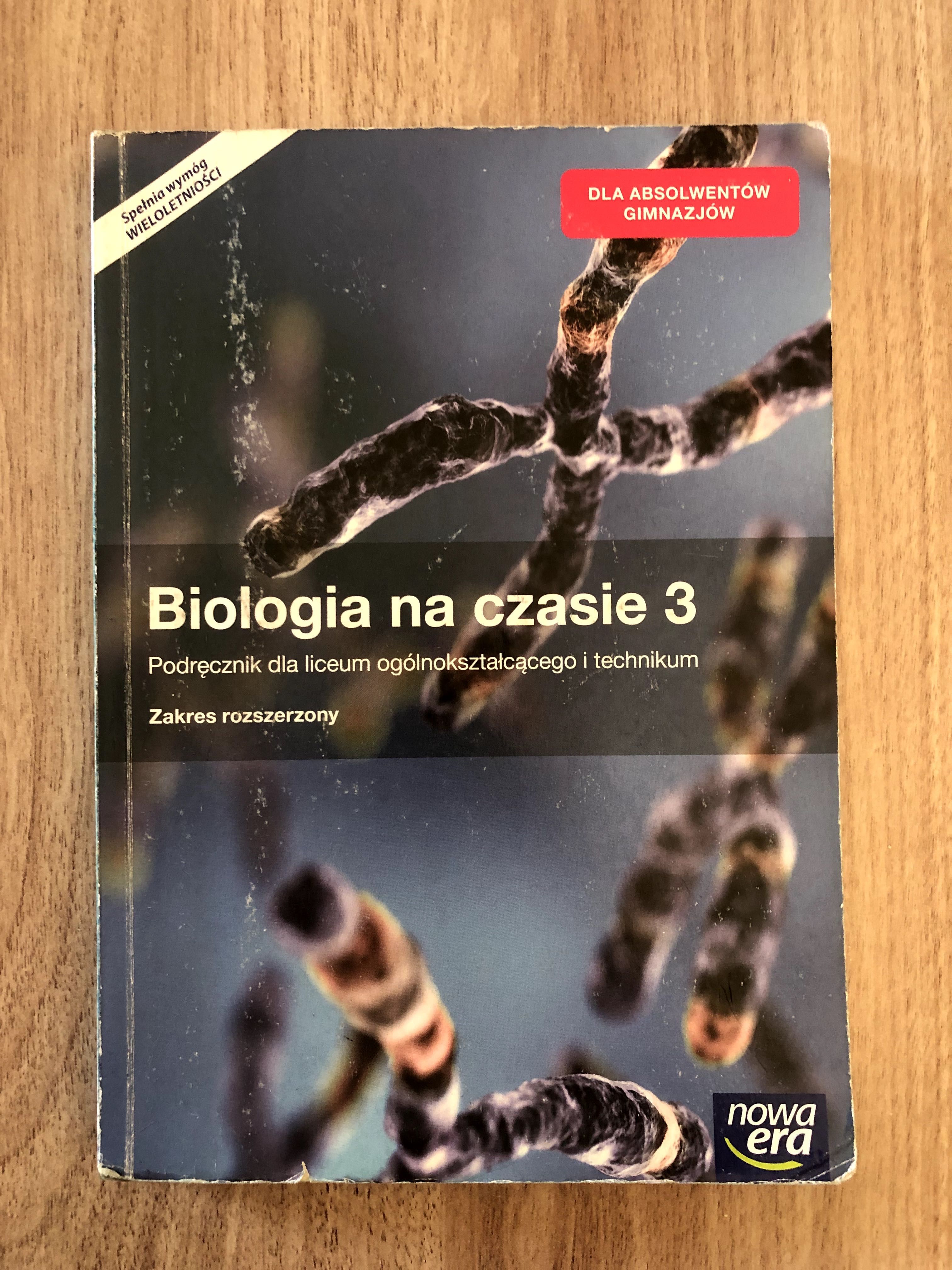 Biologia na czasie 3 (zakres rozszerzony) Nowa Era, PO GIMNAZJUM